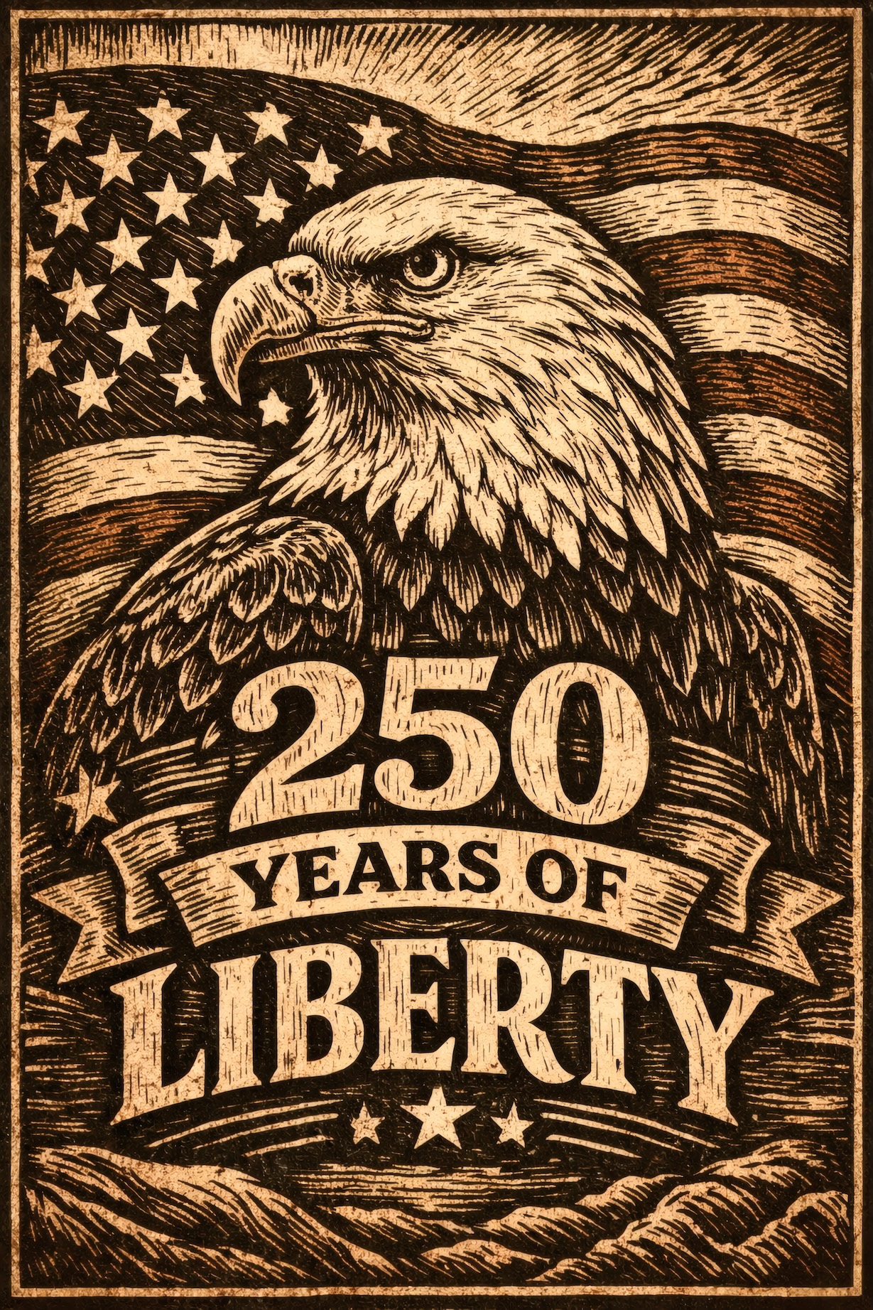 American Eagle Legacy – 250th Anniversary Tribute Americana Wall Art — Patriotic Wall Art 1776-2026